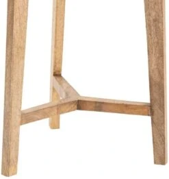 Crestview Collection Haley White Glass Top Accent Table With Natural Base -Crestview Shop 82599675 06c3 42ef 80f7 973ea127afda