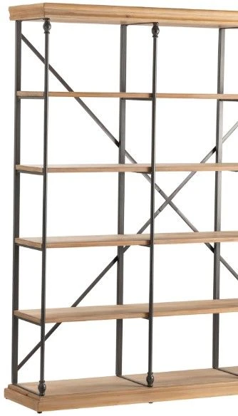 Crestview Collection La Salle Black/Brown Bookshelf 4 Crestview Collection La Salle Black/Brown Bookshelf - Image 2