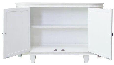 Crestview Collection Hawthorne Estate White Curved Fretwork Credenza 5 Crestview Collection Hawthorne Estate White Curved Fretwork Credenza - Image 3