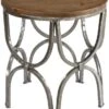 Crestview Collection Bengal Manor Harrison Brown End Table With Silver Base -Crestview Shop 974ab7c7 d894 413e 94bc 587d713725fd