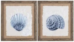 Crestview Collection Seashore Seashells 2-Piece Wall Art Set