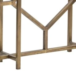 Crestview Collection Bengal Manor Brown Diamond Console Table With Gold Base -Crestview Shop 990946e4 3cae 4c47 ae7a 0130ef7ff5e9