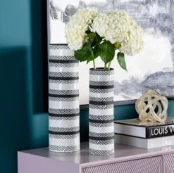 Crestview Collection Quiver 2-Piece Black/White Vase Set -Crestview Shop 99690b21 318c 42de 94f4 7e9c29b896b3