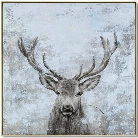 Crestview Collection Buck Gray/Light Blue Wall Art 3 Crestview Collection Buck Gray/Light Blue Wall Art