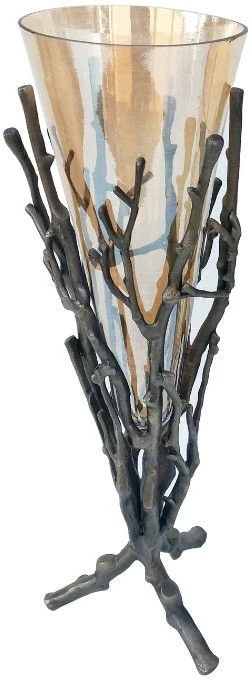 Crestview Collection Mailie 2-Piece Bronze/Gunmetal Vase Set 4 Crestview Collection Mailie 2-Piece Bronze/Gunmetal Vase Set - Image 2