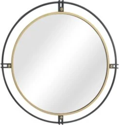 Crestview Collection Fallon Black/Gold Wall Mirror