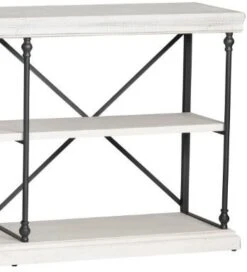 Crestview Collection Hanover White Console Table With Black Frame -Crestview Shop a0a7490b 650b 4752 8d8b a303efb57b86
