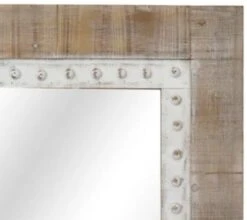 Crestview Collection Squared Away Brown/Off-White Wall Mirror -Crestview Shop a2400acc ab3b 430f a763 80301b187a4a