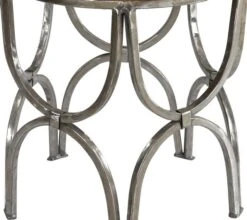 Crestview Collection Bengal Manor Harrison Brown End Table With Silver Base -Crestview Shop b007fee4 9f2d 4d57 9a29 10a587a7496c