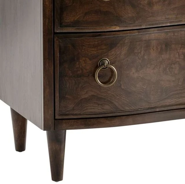 Crestview Collection Hawthorne Estate Olive Ash Burl Curved Drawer Chest 4 Crestview Collection Hawthorne Estate Olive Ash Burl Curved Drawer Chest - Image 2