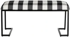 Crestview Collection Gingham Upholstered Bench -Crestview Shop b41b068b 4ea3 4eb3 aa00 3ca6655168f6