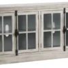 Crestview Collection Harrison Light Grey Wash Media Console -Crestview Shop b479fc17 297e 465e 8004 a9b502b72205