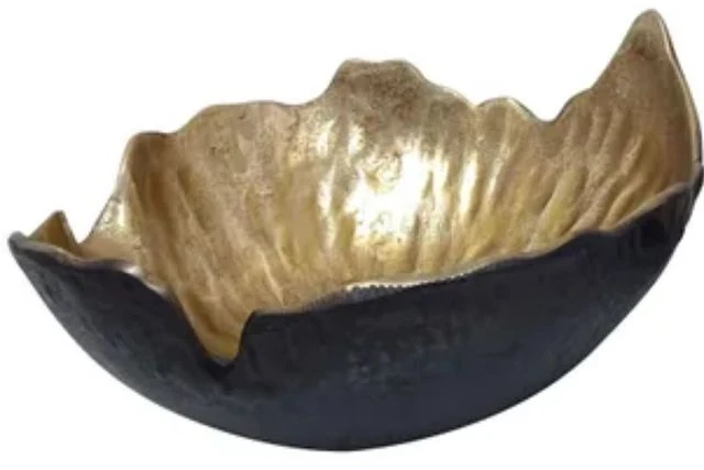 Crestview Collection Patton 2-Piece Black/Gold Bowl 4 Crestview Collection Patton 2-Piece Black/Gold Bowl - Image 2