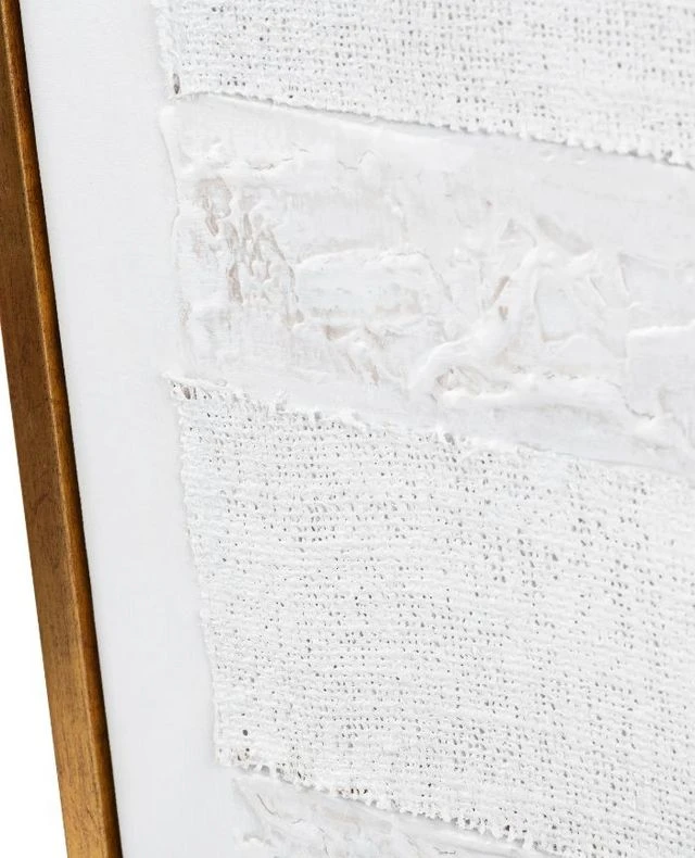 Crestview Collection Emery 3-Piece Gold/White Wall Art Set 4 Crestview Collection Emery 3-Piece Gold/White Wall Art Set - Image 2