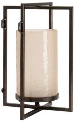 Crestview Collection Danson Dark Bronze Caged Hanging Candle Holder