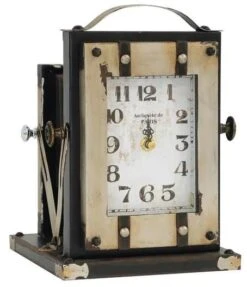 Crestview Collection Time Flash Black Furniture Clock
