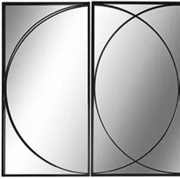 Crestview Collection Phelps 3-Piece Black Wall Mirror 4 Crestview Collection Phelps 3-Piece Black Wall Mirror - Image 2