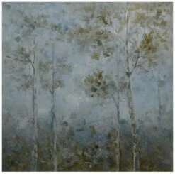 Crestview Collection Serene Forest Dark Green/Gray Wall Art