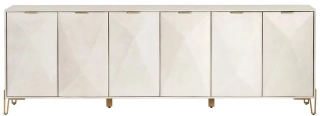 Crestview Collection Teagan White Six-Door Sideboard 4 Crestview Collection Teagan White Six-Door Sideboard - Image 2