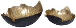 Crestview Collection Patton 2-Piece Black/Gold Bowl
