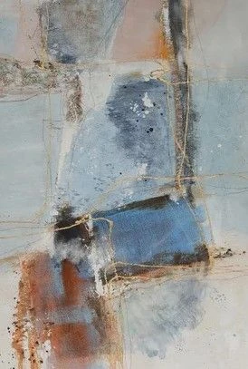 Crestview Collection Halu Brown/Light Blue/Light Gray Wall Art 4 Crestview Collection Halu Brown/Light Blue/Light Gray Wall Art - Image 2