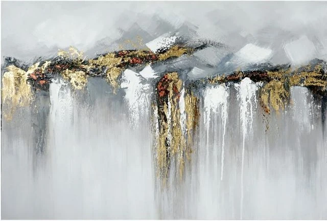 Crestview Collection Drizzling Tones Gray/Gold Wall Art 3 Crestview Collection Drizzling Tones Gray/Gold Wall Art