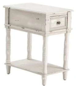 Crestview Collection Weston Chalk Grey Chair Side Table