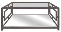 Crestview Collection Bentley Mirror Top Cocktail Table With Silver Frame