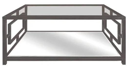 Crestview Collection Bentley Mirror Top Cocktail Table With Silver Frame 3 Crestview Collection Bentley Mirror Top Cocktail Table With Silver Frame