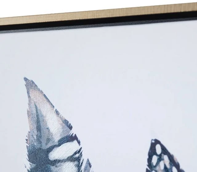 Crestview Collection Plumas 4-Piece Blue Wall Art Set 4 Crestview Collection Plumas 4-Piece Blue Wall Art Set - Image 2