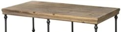 Crestview Collection La Salle Natural Cocktail Table With Black Frame -Crestview Shop d95e1488 5944 4f29 8cc6 55a39ac986a5