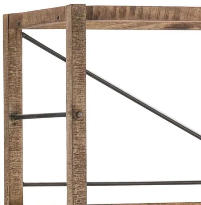 Crestview Collection Winslow Brown Wheeled Bookshelf 4 Crestview Collection Winslow Brown Wheeled Bookshelf - Image 2