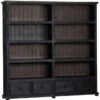 Crestview Collection Black/Brown Double Bookcase -Crestview Shop db7106c0 893d 4a36 9c6f c11eb1136197