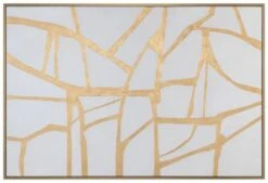 Crestview Collection Gold Lines Hand Finished Wall Art