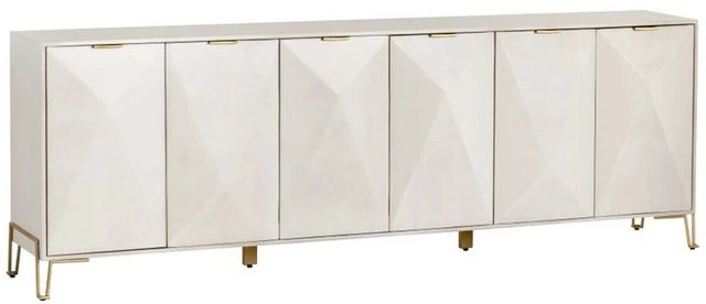 Crestview Collection Teagan White Six-Door Sideboard 3 Crestview Collection Teagan White Six-Door Sideboard