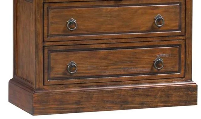 Crestview Collection Hawthorne Estate Distressed Pecan Curio Cabinet 5 Crestview Collection Hawthorne Estate Distressed Pecan Curio Cabinet - Image 3
