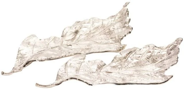 Crestview Collection Leaf Polished Trays 3 Crestview Collection Leaf Polished Trays