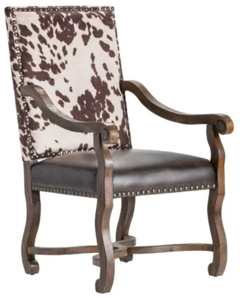 Crestview Collection Mesquite Ranch Leather And Faux Cowhide Armchair 3 Crestview Collection Mesquite Ranch Leather And Faux Cowhide Armchair