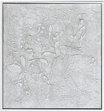 Crestview Collection Ivory Foliage 4-Piece Light Gray Wall Art Set 5 Crestview Collection Ivory Foliage 4-Piece Light Gray Wall Art Set - Image 3
