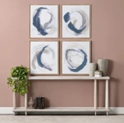 Crestview Collection Geneva 4-Piece Pale Navy Blue/Taupe Wall Art Set -Crestview Shop eaa0d57b fff1 4e3e 9511 ab222d37927e