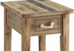 Crestview Collection Grand Isle Light Brown Chairside Table -Crestview Shop ec1ddeed 04b5 4f23 a8e0 0cfc3b2e0d99