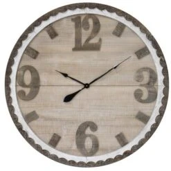 Crestview Collection Ticking Time Multi-Colored Wooden Wall Clock