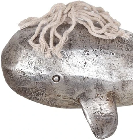 Crestview Collection Set Of 2 Antique Silver Whales 5 Crestview Collection Set Of 2 Antique Silver Whales - Image 3