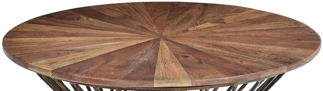 Crestview Collection Bengal Manor Valley View Brown Accent Table With Black Base 4 Crestview Collection Bengal Manor Valley View Brown Accent Table With Black Base - Image 2