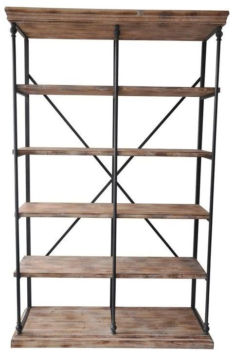 Crestview Collection La Salle Beige/Black Bookshelf 4 Crestview Collection La Salle Beige/Black Bookshelf - Image 2