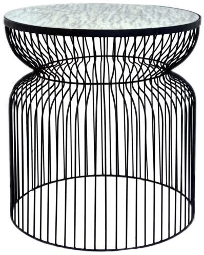 Crestview Collection Montreal Clouded Mirrored End Table With Black Base 3 Crestview Collection Montreal Clouded Mirrored End Table With Black Base