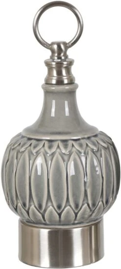 Crestview Collection Largo Set Of 2 Brushed Nickle/Dusty Grey Lidded Containers -Crestview Shop f28a8952 22fc 4459 8425 dd21dda0c442