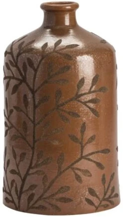 Crestview Collection Austin Glazed Large Hand Painted Bottle