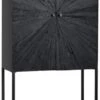 Crestview Collection Obsidian Black Bar Cabinet