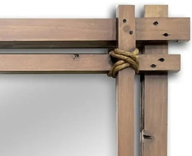 Crestview Collection Nolan Brown Wall Mirror 4 Crestview Collection Nolan Brown Wall Mirror - Image 2